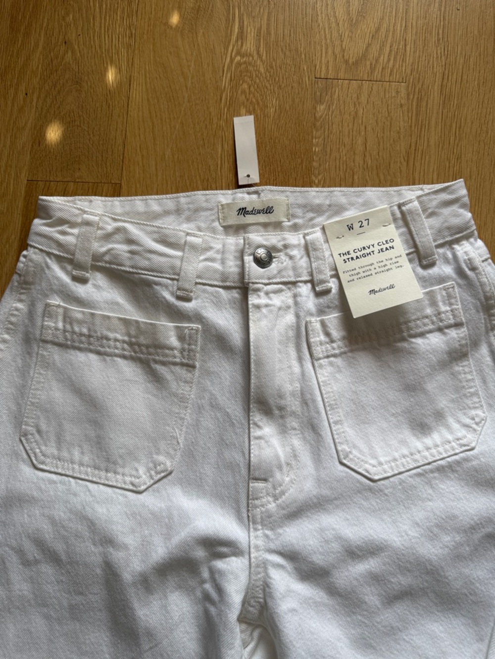 Madewell White Straight-Leg Women’s Jeans - Picture 3 of 5